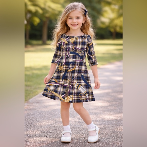 J. McLaughlin Other - EUC! J. McLaughlin Girls’ RARE Equestrian Motif Dress, sz 5